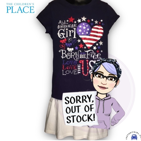 The Children's Place Other - 🍉 Children’s Place 2 Piece Outfit T-shirt and White Skirt Skort 4th of July